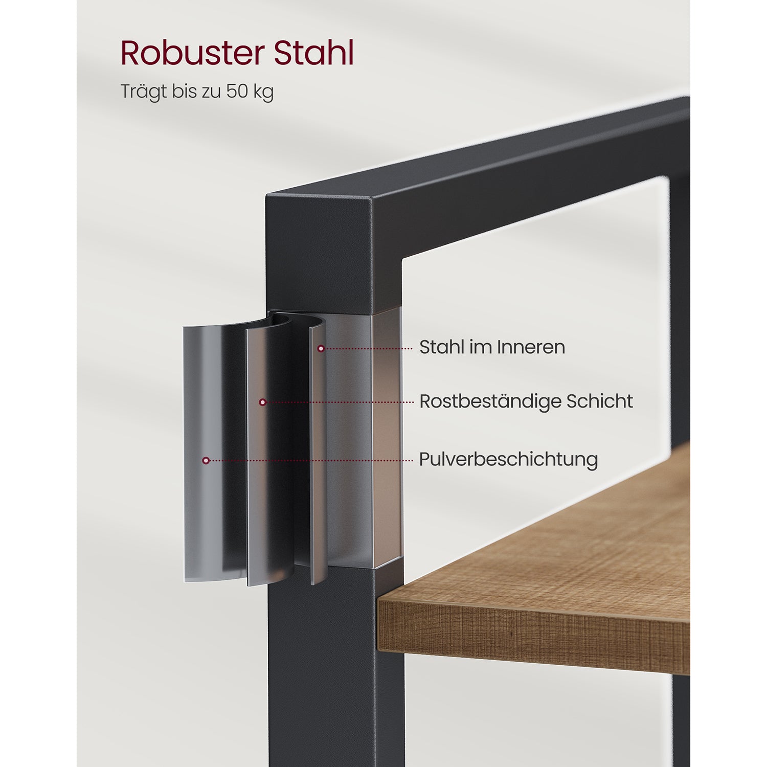 Bookcase-6 levels-30 x 80 x 186 cm-Dark walnut-black