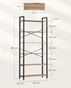 Bookcase-6 Levels-Industrial Design-Camelbruin ink black
