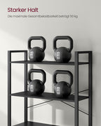 Bookcase-6 Levels-Industrial Design-Ebony-Zwart-Inktzwart