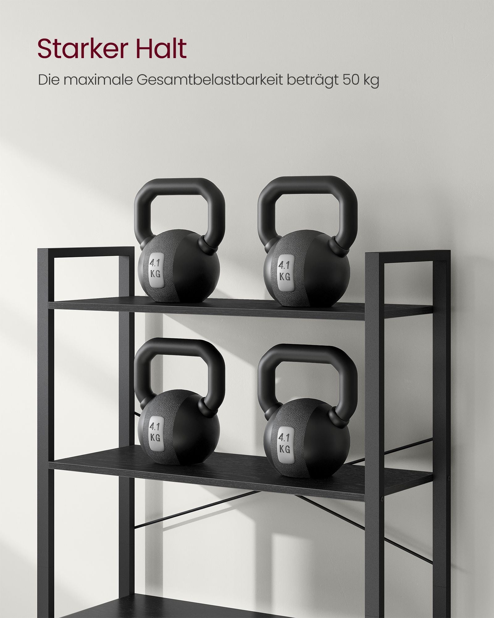 Bookcase-6 Levels-Industrial Design-Ebony-Zwart-Inktzwart