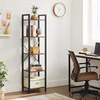 Bookcase - Wall cabinet - Living room cabinet - Vintage Brown/Black