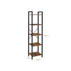 Bookcase - Wall cabinet - Living room cabinet - Vintage Brown/Black