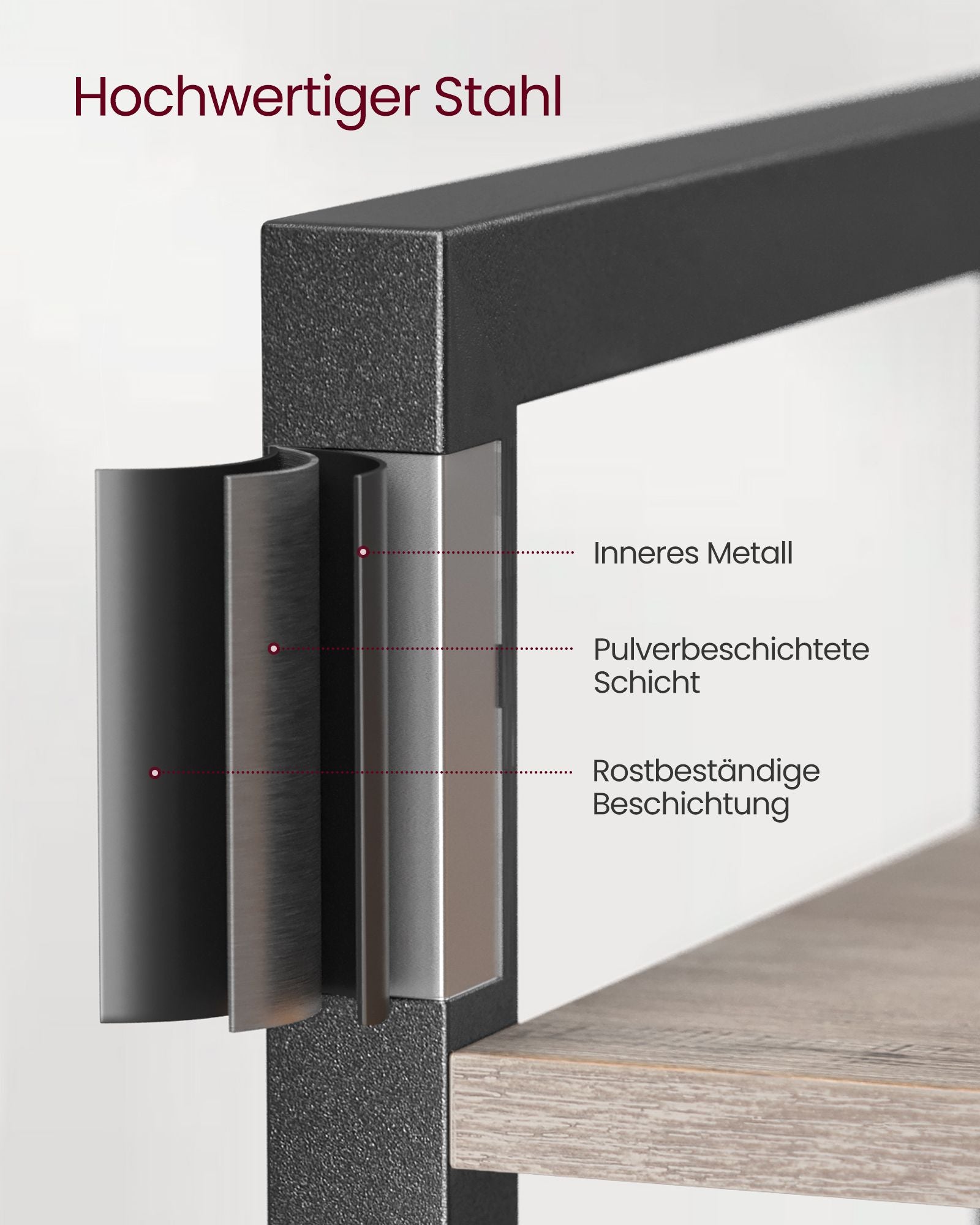 Bookcase-with 6 levels-Open shelves-Greige-Zwart