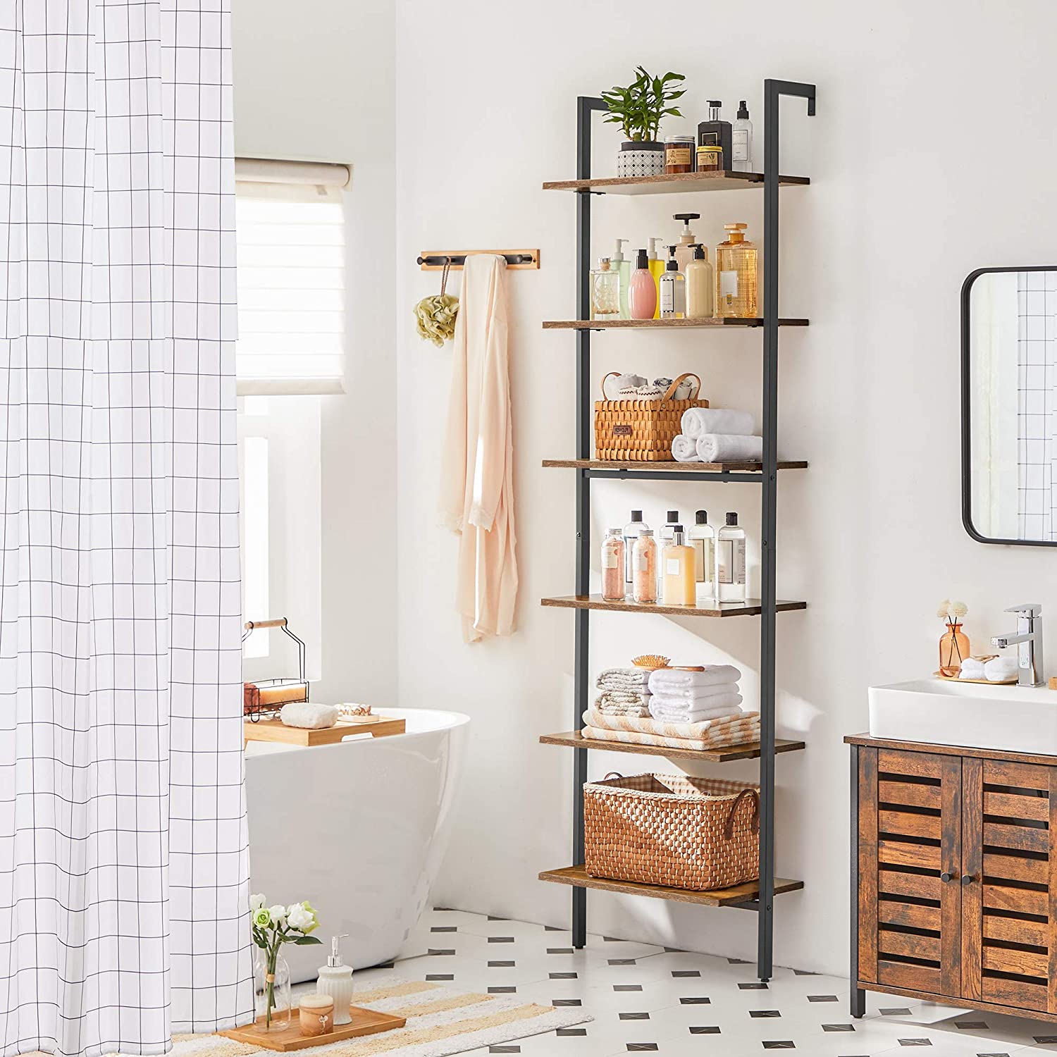 Bookcase - Ladderboard - 6 boards - 60 x 30 x 204.8 cm - Industrial design