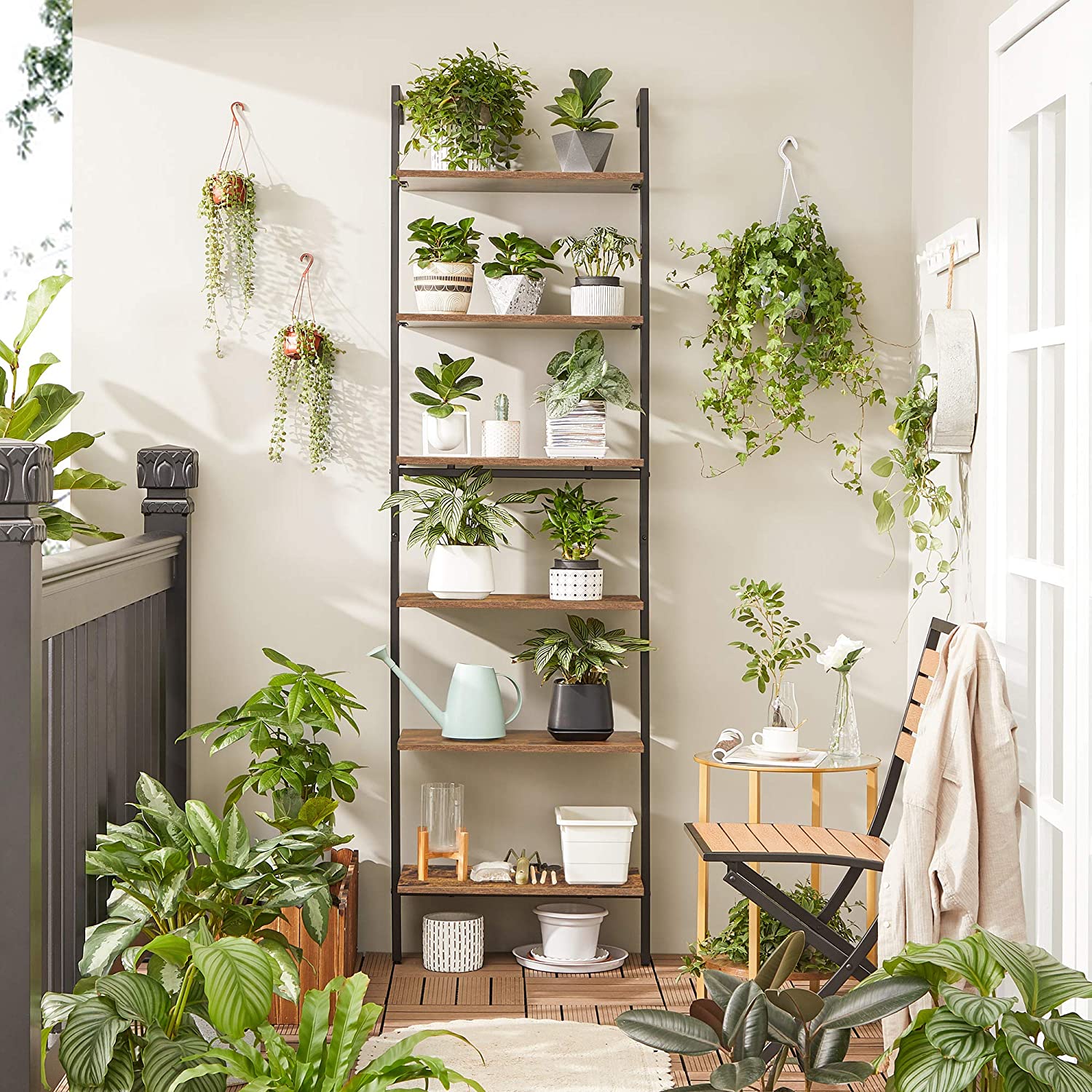 Bookcase - Ladderboard - 6 boards - 60 x 30 x 204.8 cm - Industrial design