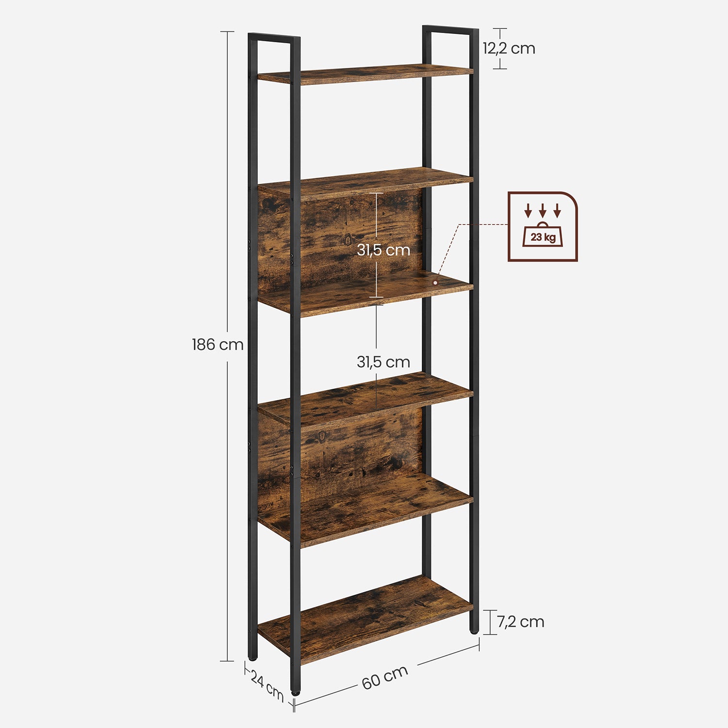 Bookcase - with open compartments