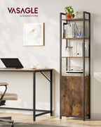 Bookcase 24 x 40 x 159.5 cm Vintage brown-ink black
