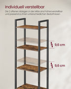 Bookcase 24 x 40 x 159.5 cm Vintage brown-ink black