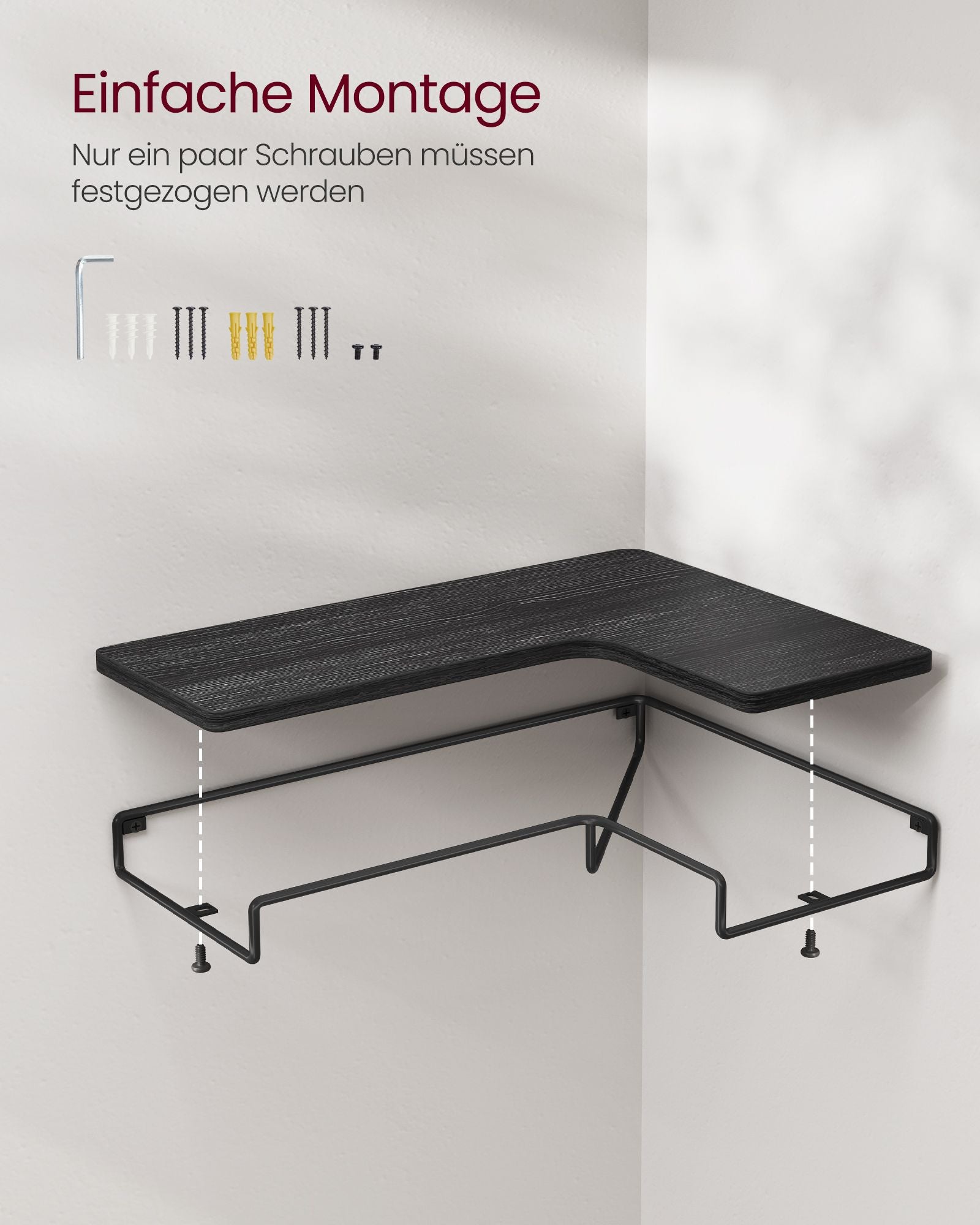 Corner board-L-shaped-Industrial design-Black