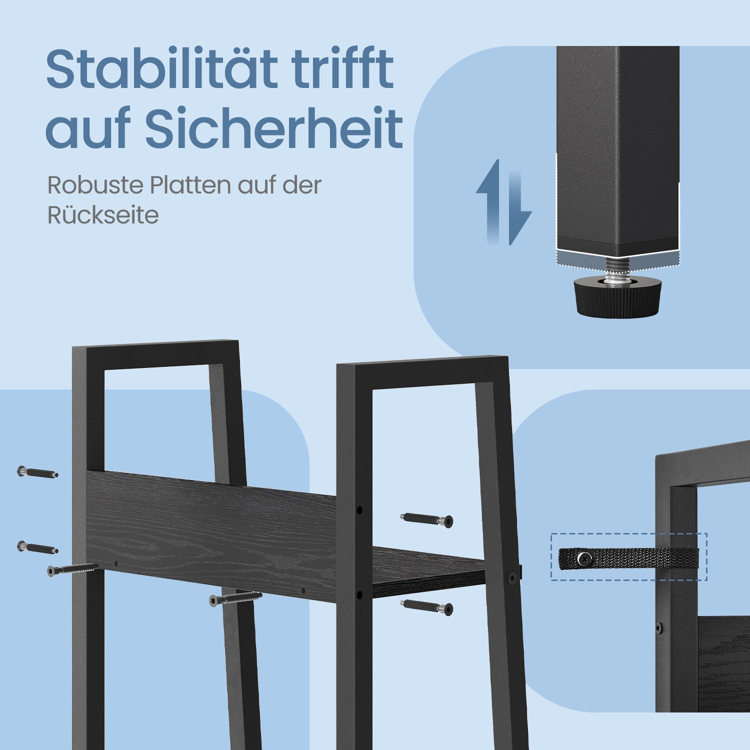 Bookcase - Ladderboard with 5 levels, narrow model
