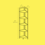 5-layer bookcase storage rack multifunctional corner board