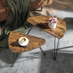 Side tables - Set of 2 - Coffee table - Industrial Design - Brown/Black