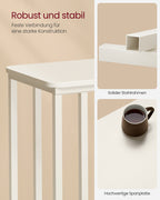Side table-C-shape-On wheels-Crèmewit