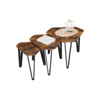 Bedside tables - set of 3 - Industrial design - side tables - brown
