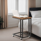 Side table on wheels-C-shaped coffee table, industrial design