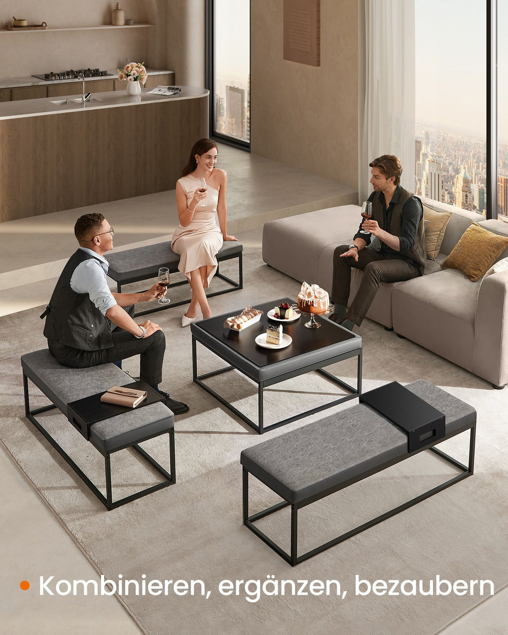 Home Bench With Storage Space - Artificial leather - Timeless Design