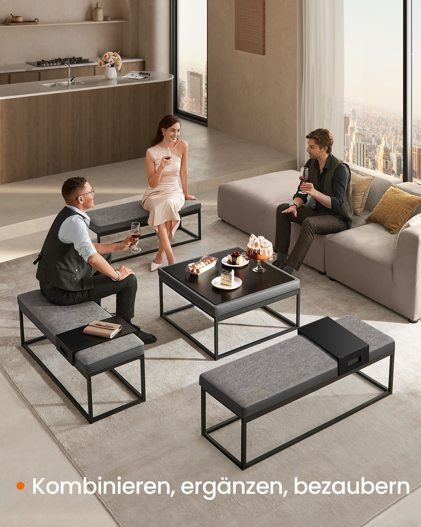 Home Bench With Storage Space - Artificial leather - Timeless Design