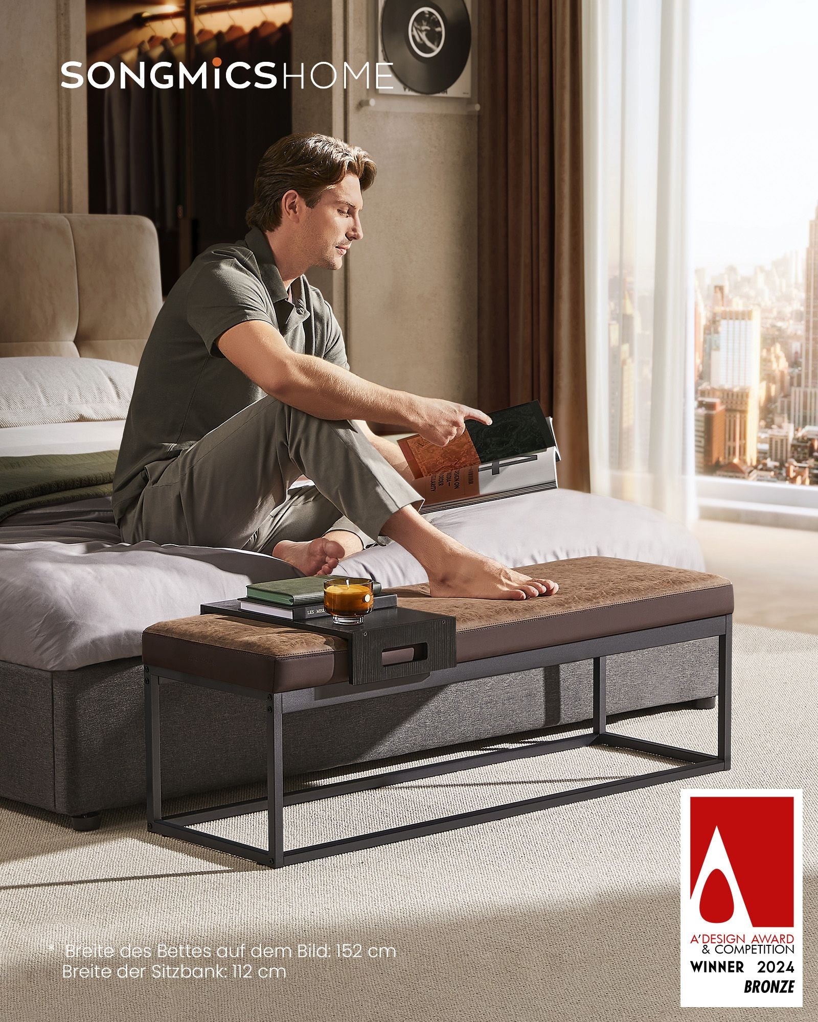 Home Bench With Storage Space - Artificial leather - Timeless Design