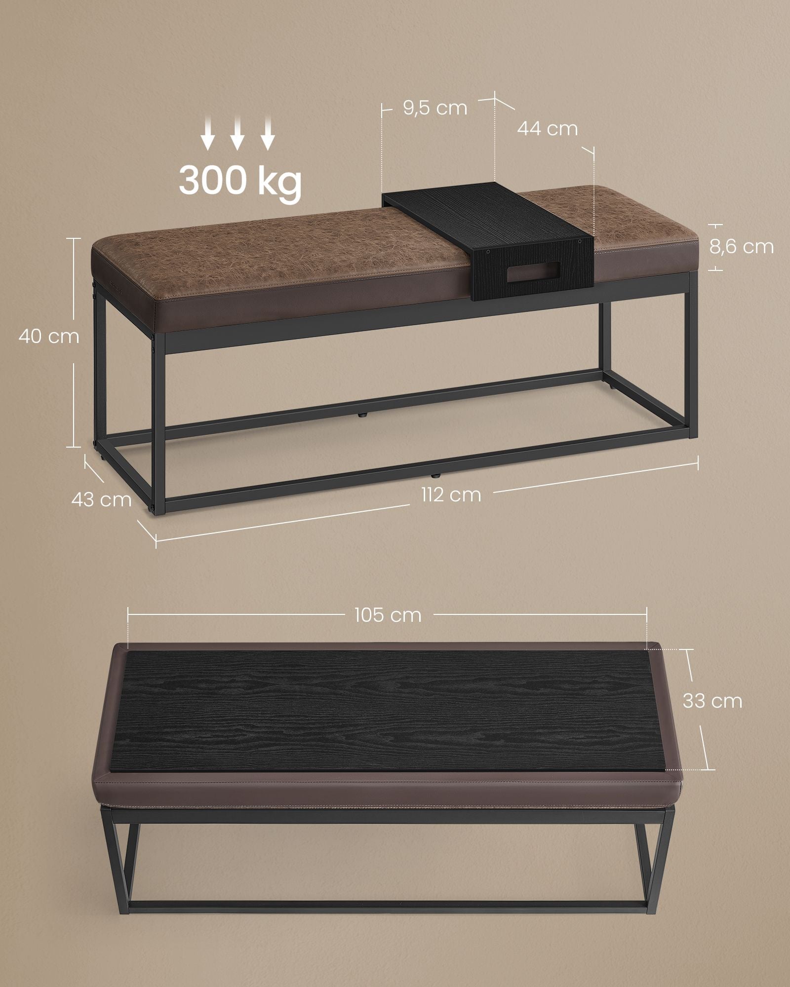 Home Bench With Storage Space - Artificial leather - Timeless Design