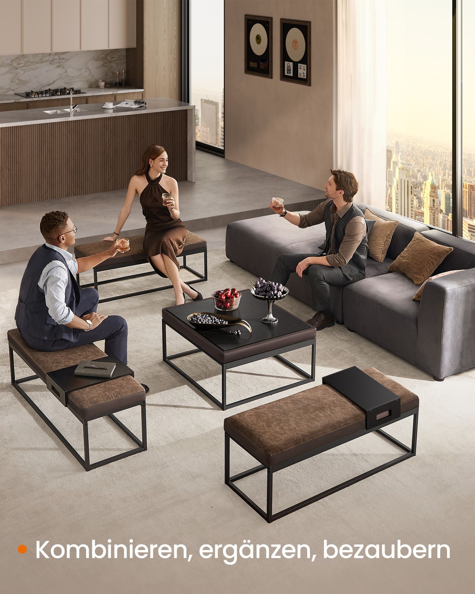 Home Bench With Storage Space - Artificial leather - Timeless Design