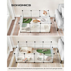 Free running - Animal Cage - With plastic bottom plates - White