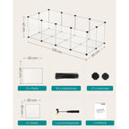 Free running - Animal Cage - With plastic bottom plates - White