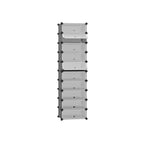 Shoe rack - Plank system - 10 compartments - Wood look - Brown