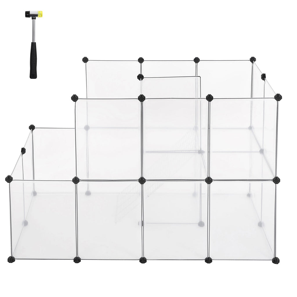 Animal cage - country retreat - for guinea pigs, rabbits, hamsters - transparent