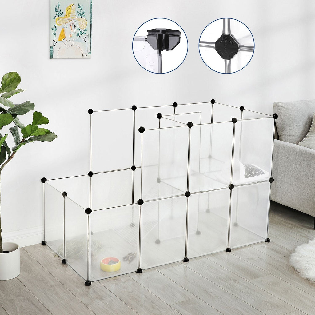 Animal cage - country retreat - for guinea pigs, rabbits, hamsters - transparent