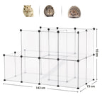 Animal cage - country retreat - for guinea pigs, rabbits, hamsters - transparent