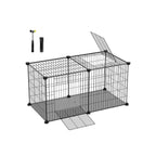 Small animal cage - 82 x 41 x 41 cm - with 2 doors - l