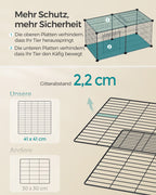 Small animal cage - 82 x 41 x 41 cm - with 2 doors - l
