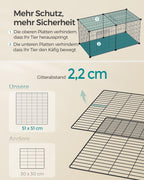 Small animal cage - 102 x 51 x 51 cm - with 2 doors - XL
