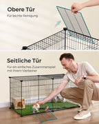 Small animal cage - 102 x 51 x 51 cm - with 2 doors - XL