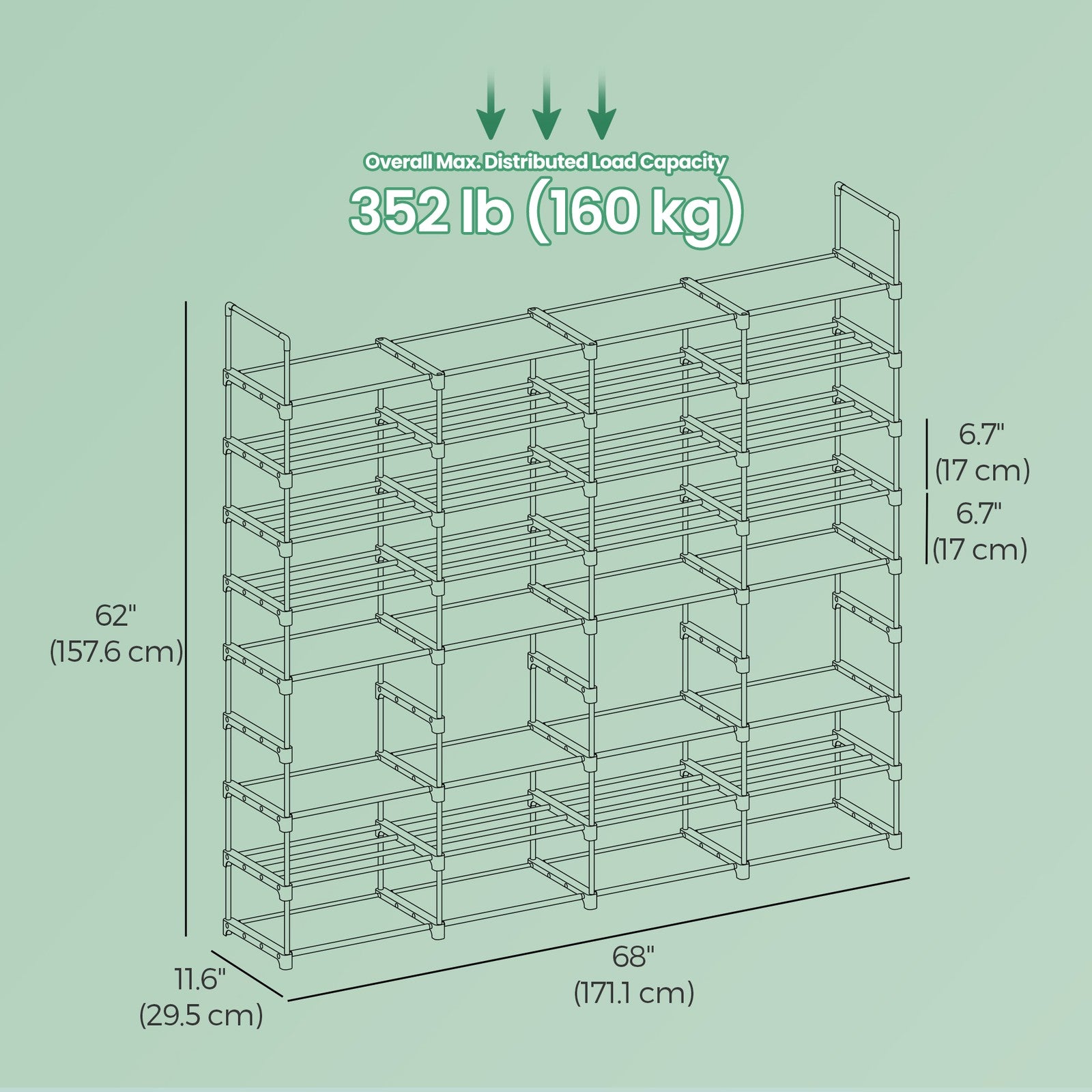 8-layer shoe rack storage rack