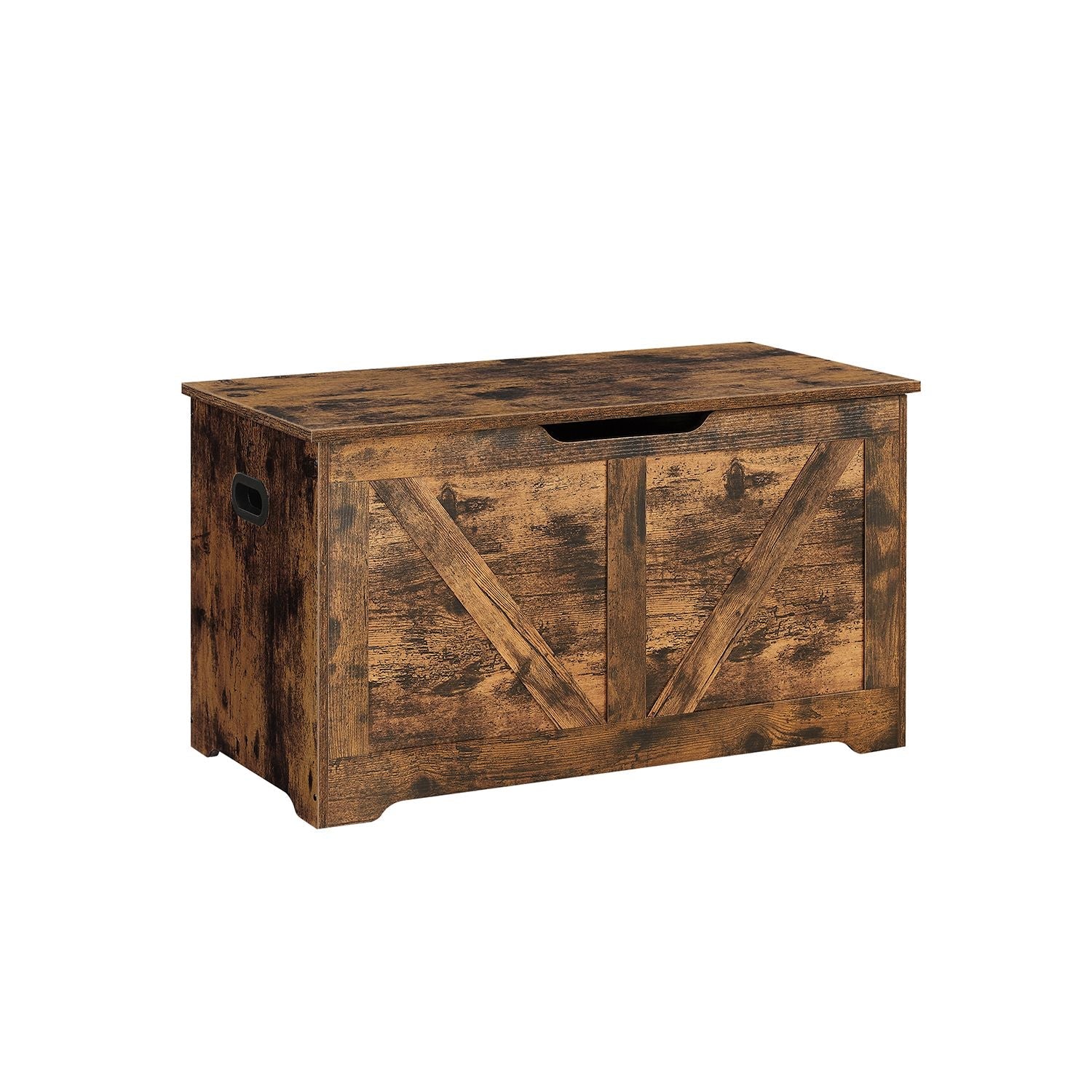 Bank - with storage space - barn style - white
