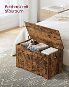 Bank - with storage space - barn style - vintage brown