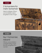 Bank - with storage space - barn style - vintage brown