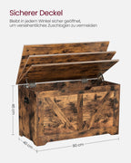 Bank - with storage space - barn style - vintage brown