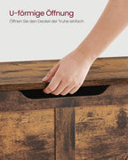 Bank - with storage space - barn style - vintage brown