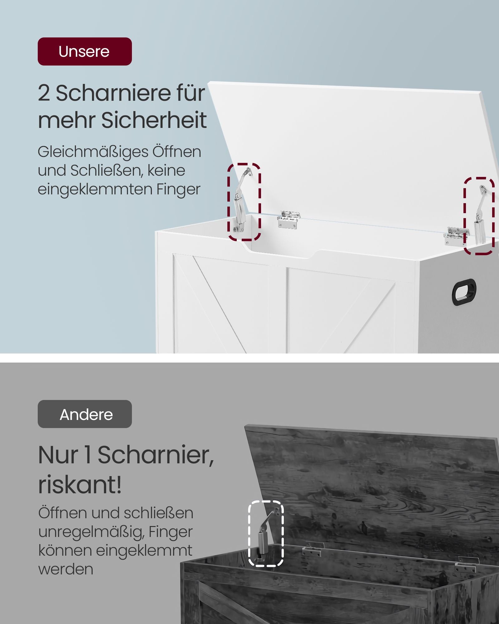 Bank - with storage space - barn style - white