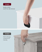 Bank - with storage space - barn style - white