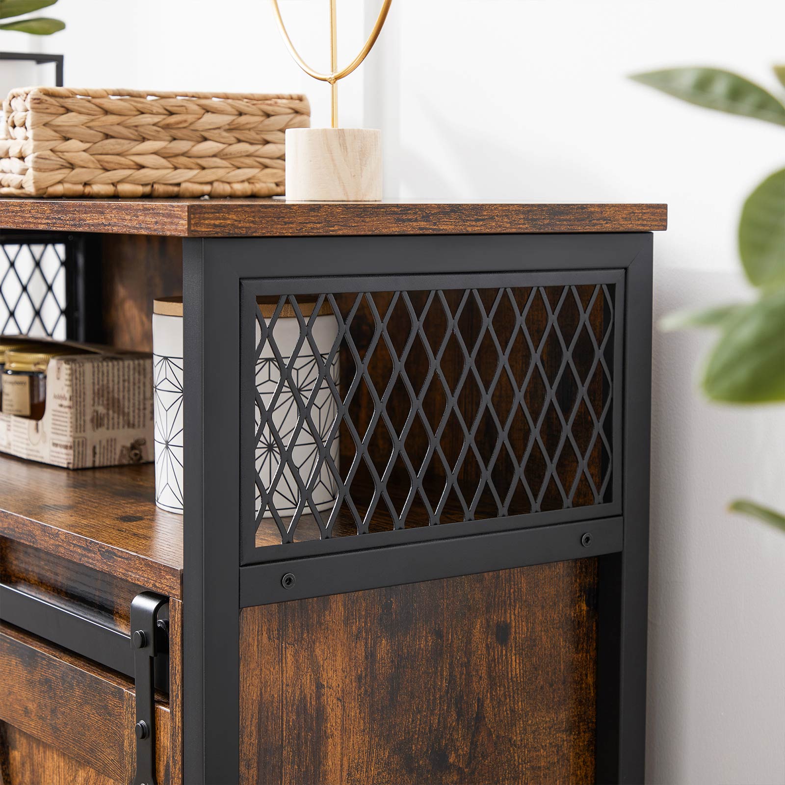 Beeper cupboard - Kitchen cupboard - With sliding door - Brown