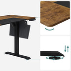 Sit stand desk - computer table - height adjustable