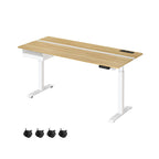 Electric desk - height adjustable - with socket