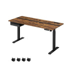Electric desk - height adjustable - with socket