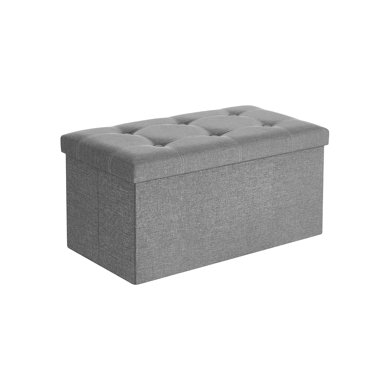 Sofa with storage space - seating box - Foldable - 76 x 38 x 38 cm - Dark gray