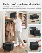 Bank - Foldable - with storage space - 32 × 40 × 33.5 cm - Black