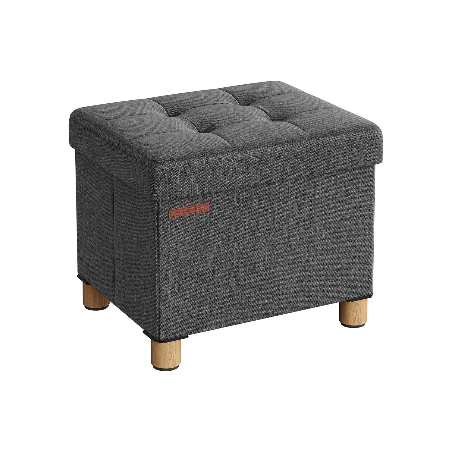 Bank - Foldable - with storage space - 32 × 40 × 33.5 cm - Dark gray