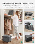Bank - Foldable - with storage space - 32 × 40 × 33.5 cm - Dark gray